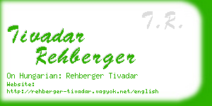 tivadar rehberger business card